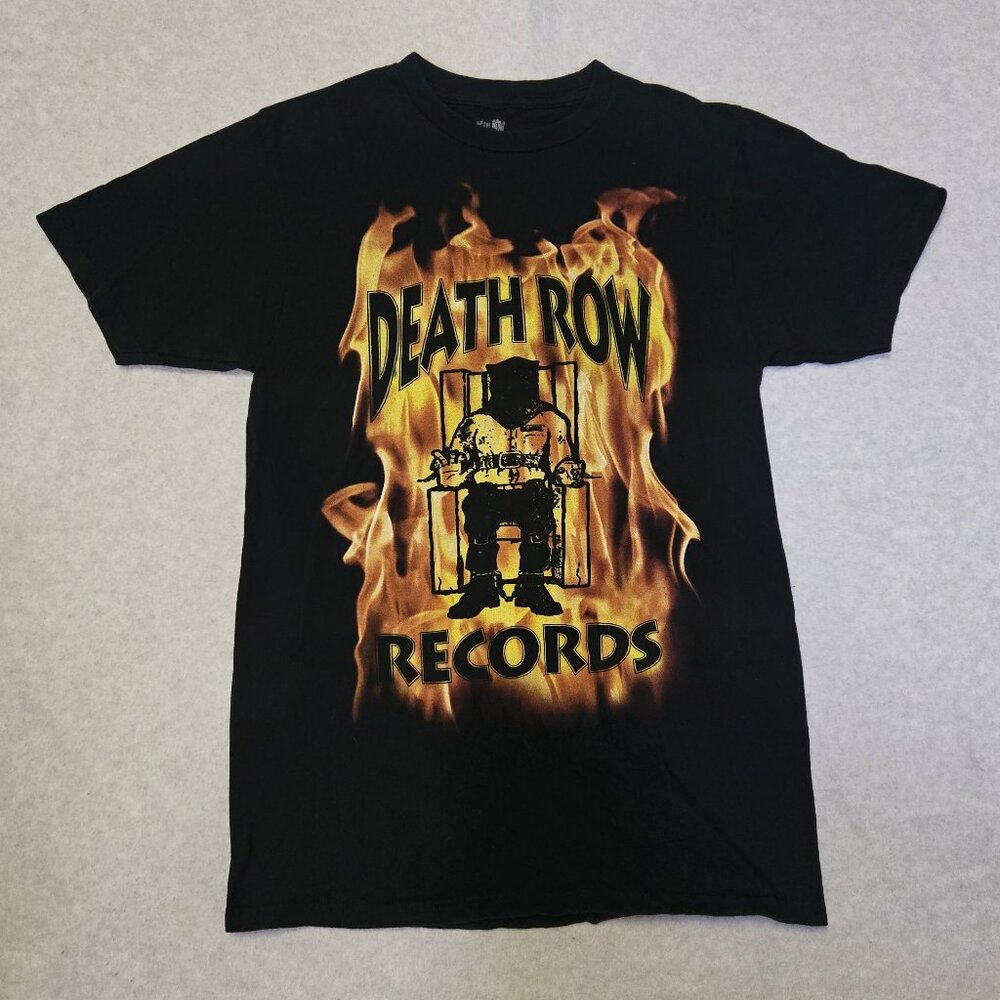 Ripple Junction Death Row Records T-Shirt Men's S Black Flames Fire Short Sleeve